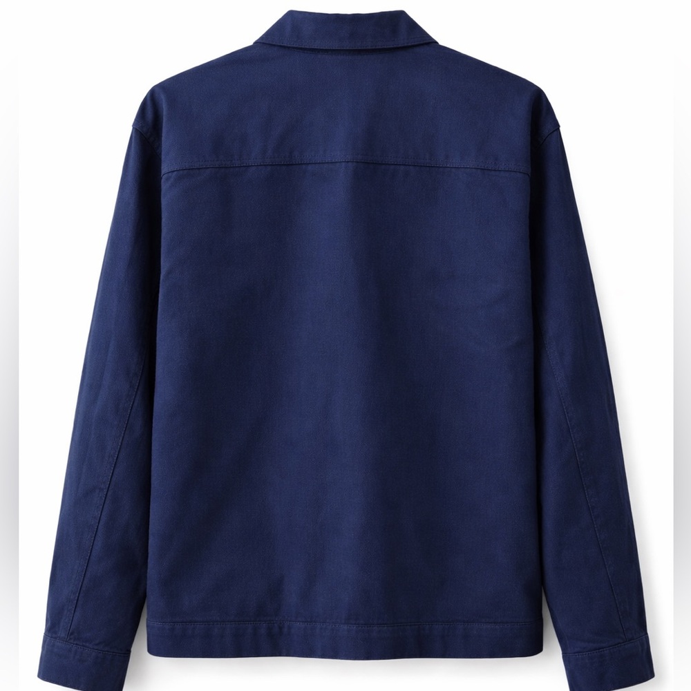 Original Penguin Navy Zip Jacket Mens M Minimalist Classic Workwear - Picture 2 of 10